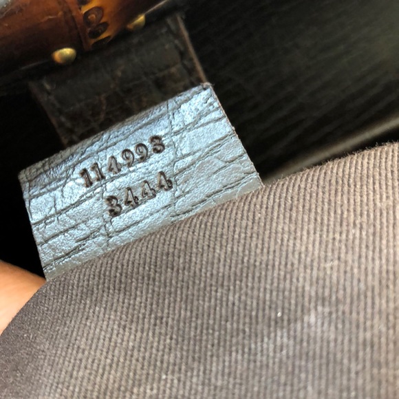 Gucci Crocodile Embossed Leather Bamboo Bullet - Picture 4 of 5